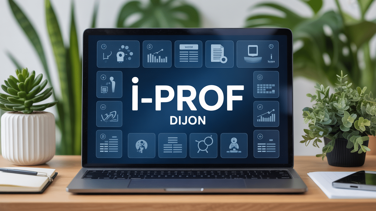 interface i-prof dijon sur ordinateur portable