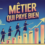 metier qui paye bien silhouettes sur echelle doree et icones secteurs