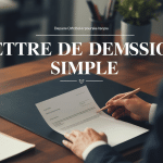 illustration modèle de lettre de démission simple dépôt bureau