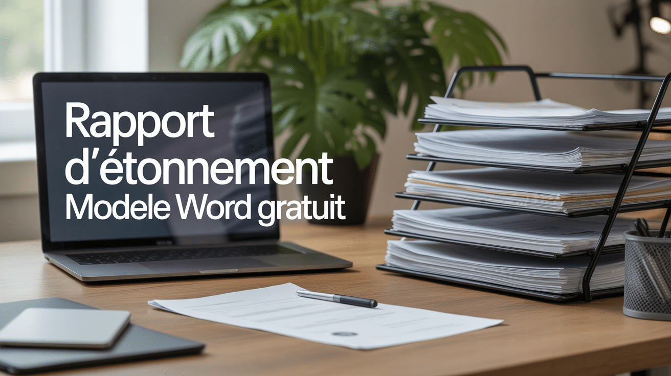 Bureau moderne rapport d'étonnement modèle Word gratuit