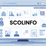 Interface Scolinfo sur ordinateur avec graphiques et calendrier