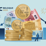 smic belgique 2025 illustration graphique pieces billets