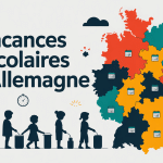 Carte colorée vacances scolaires Allemagne
