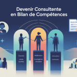 Illustration guide pour devenir consultant en bilan de compétences