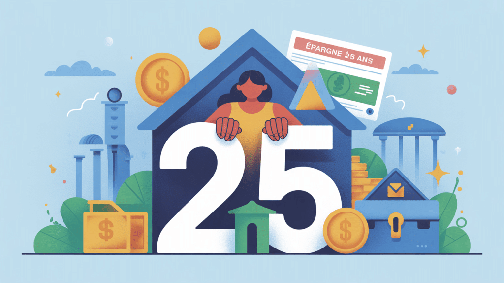 combien avoir de côté à 25 ans illustration sécurité financière jeune