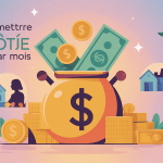 illustration moderne combien mettre de côté par mois tirelire serenite