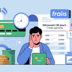 Illustration découvert Crédit Agricole 30 jours client préoccupé