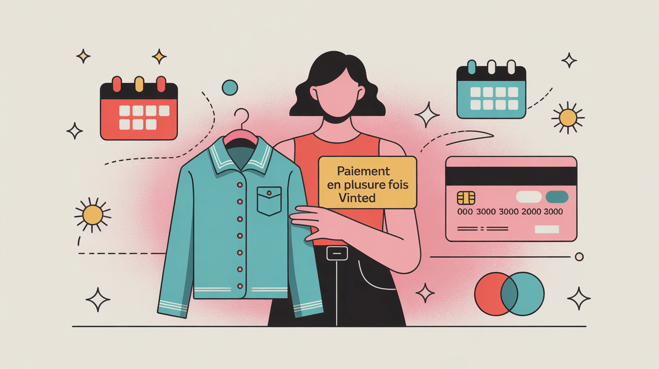 illustration paiement plusieurs fois vinted mode seconde main