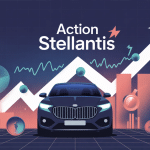 illustration stylisée prévision action stellantis bourse