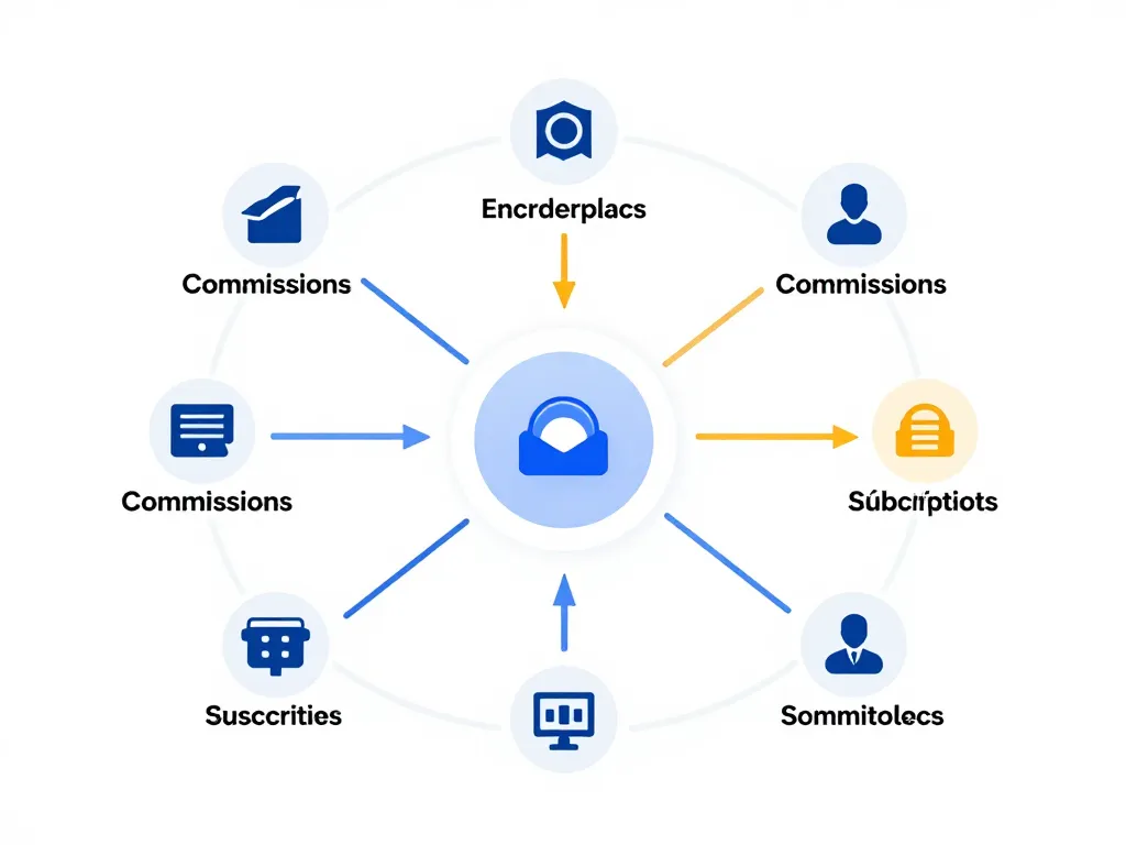 diagramme b marketplace modèles revenus et flux operations