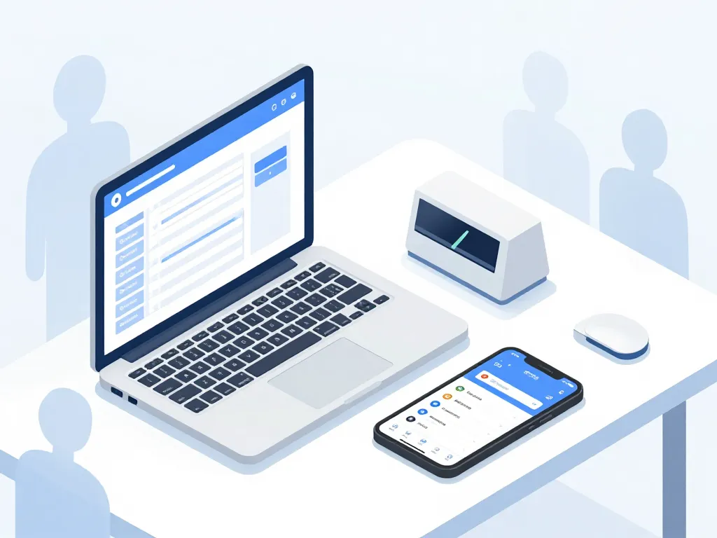 Scène outils calcul heure de travail Excel badgeuse appli