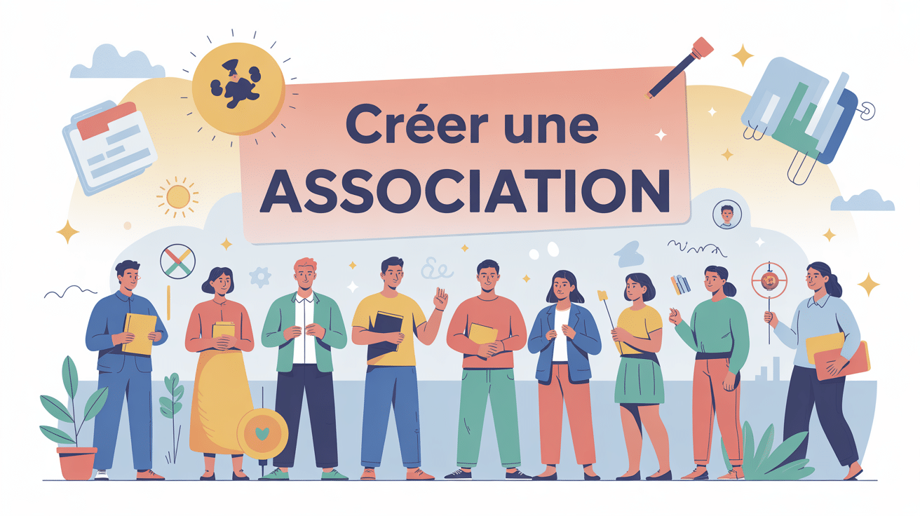 créer l asso illustration moderne groupe projet