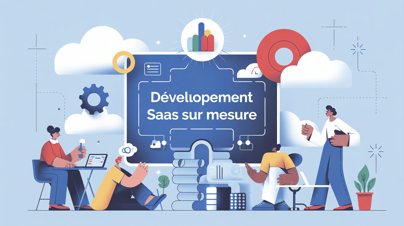 illustration développement saas sur mesure plateforme adaptée