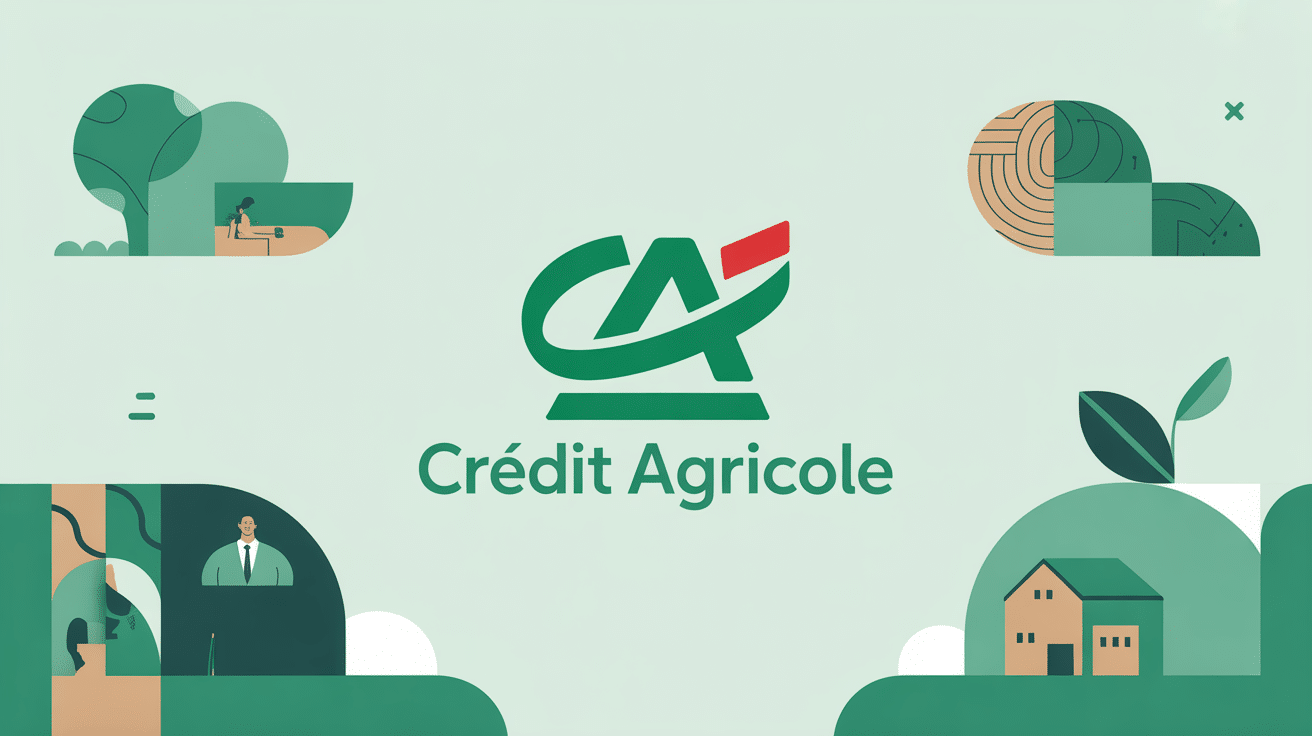 illustration logo crédit agricole moderne et institutionnelle