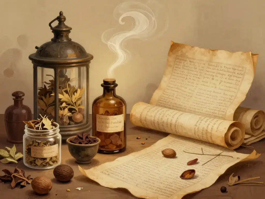 moschorus histoire apothicaire muscade résines épices