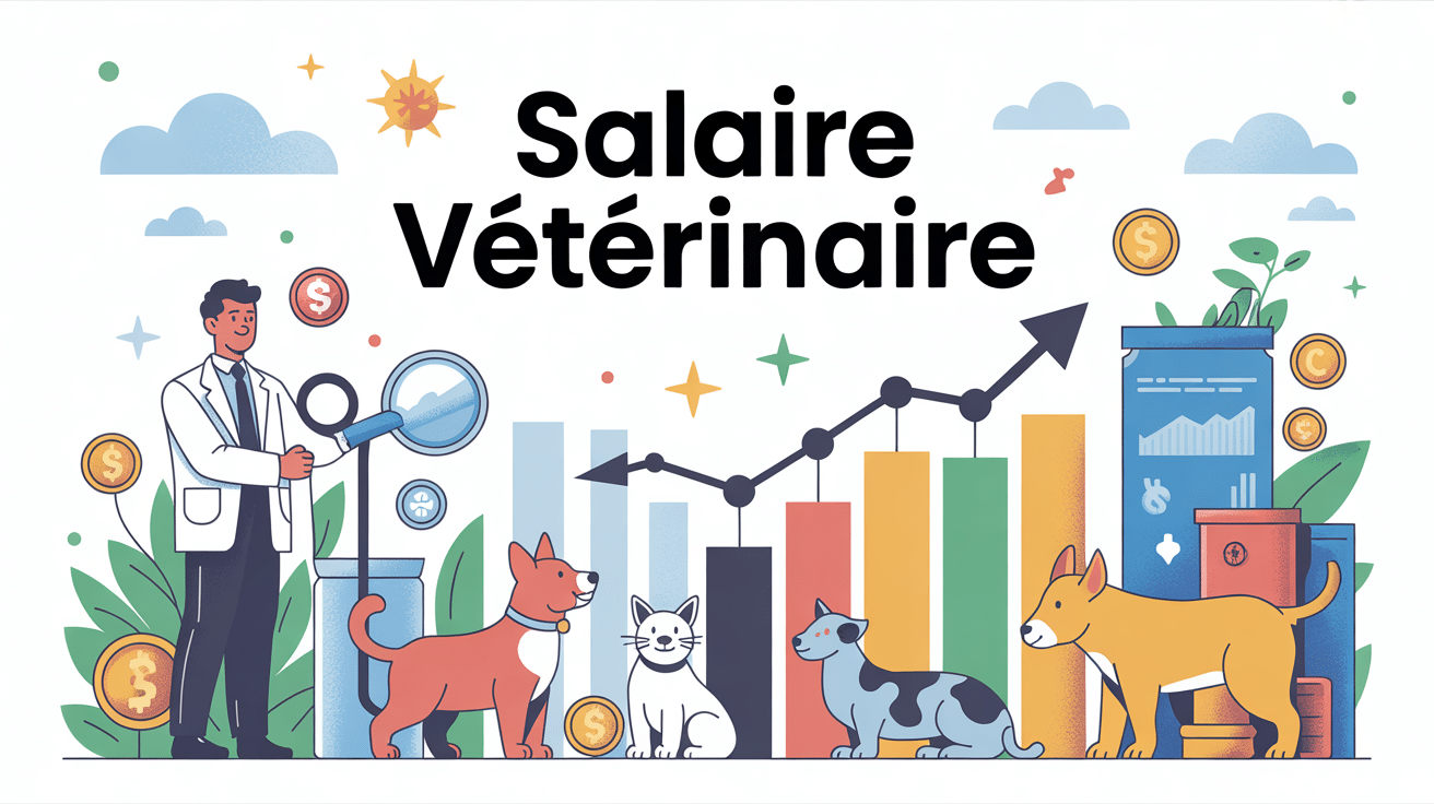 salaire vétérinaire illustration métier et croissance