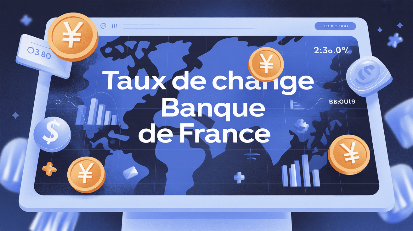 Illustration taux de change Banque de France écran graphique