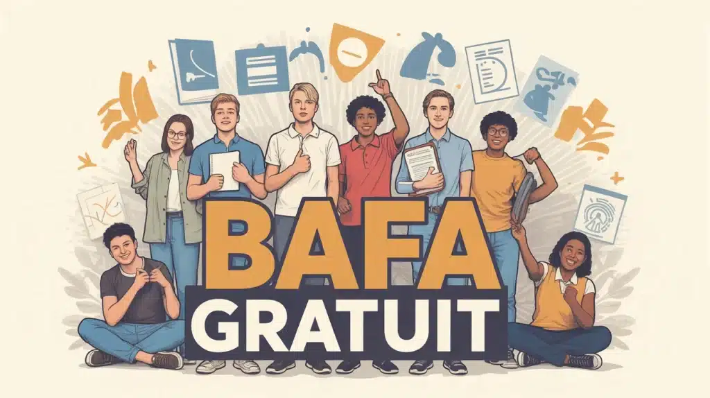 Illustration BAFA gratuit jeunes avec aides financières et documents