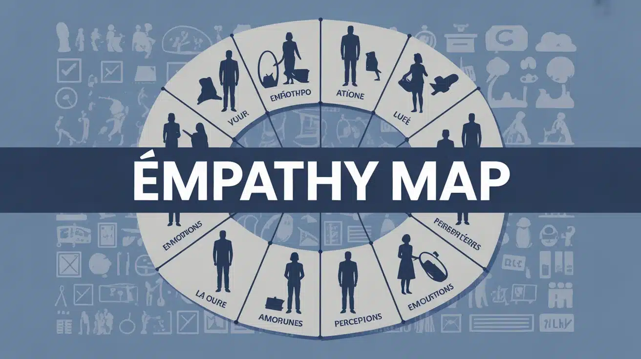carte d'empathie vectorielle avec zones utilisateurs