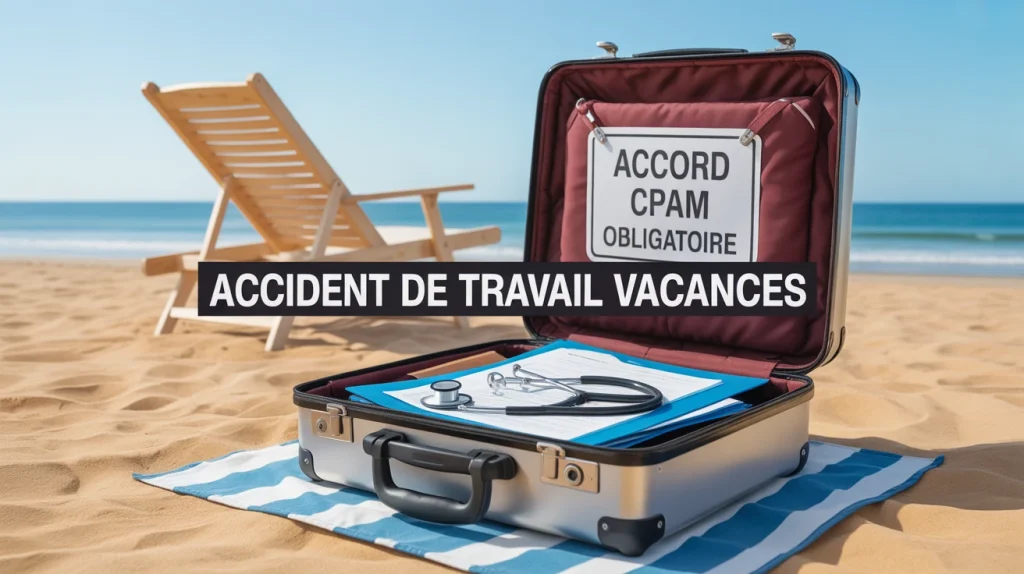 en accident de travail peut on partir en vacances valise plage