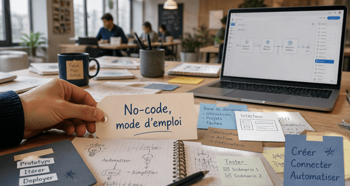 apprendre le no code workspace créatif