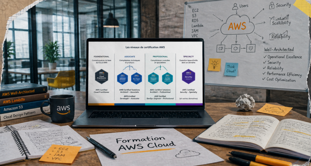 formation aws cloud schéma certifications