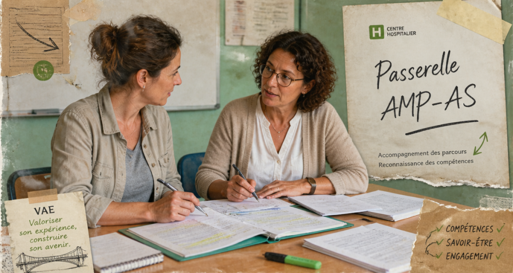 je suis amp je veux devenir aide soignante salle formation