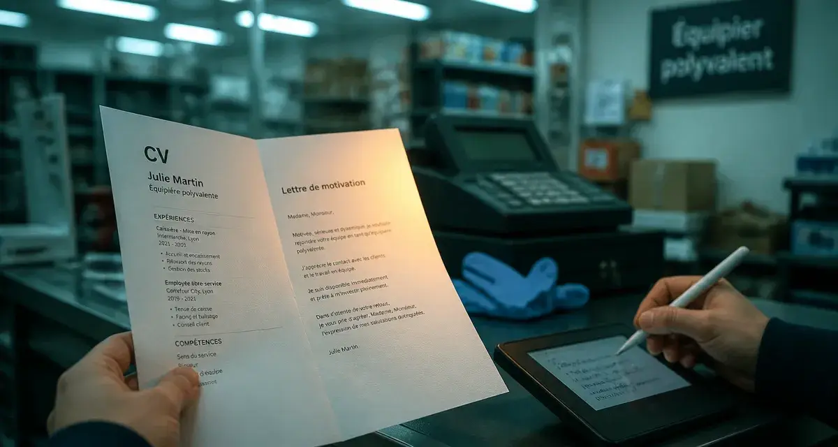 Lettre de motivation équipier polyvalent : CV et candidature en magasin