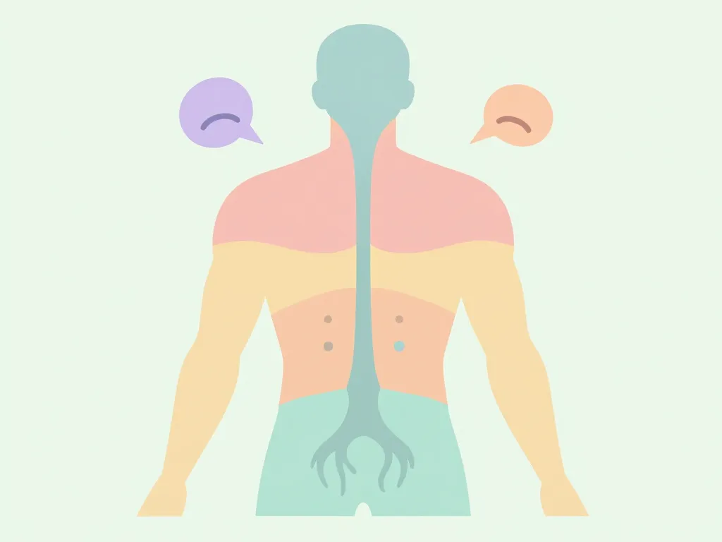 Carte émotionnelle du dos mapping zones émotions