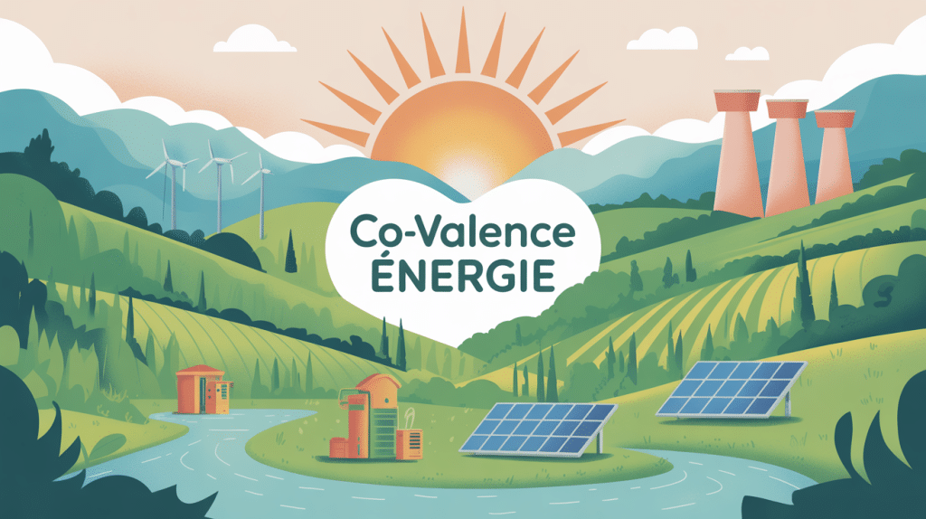 illustration co-valence énergie local vallée du Rhône énergie verte