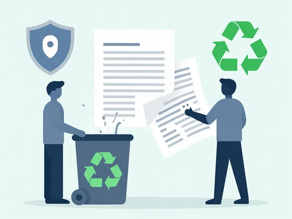 dans quelle poubelle jeter les papiers administratifs protection données recyclage