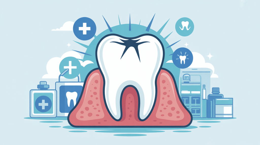 dent cassée urgence visuel central