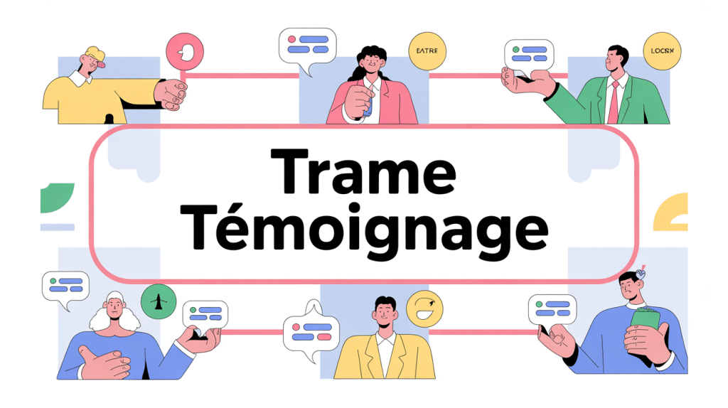 la trame témoignage, illustration fil rouge et échanges clients