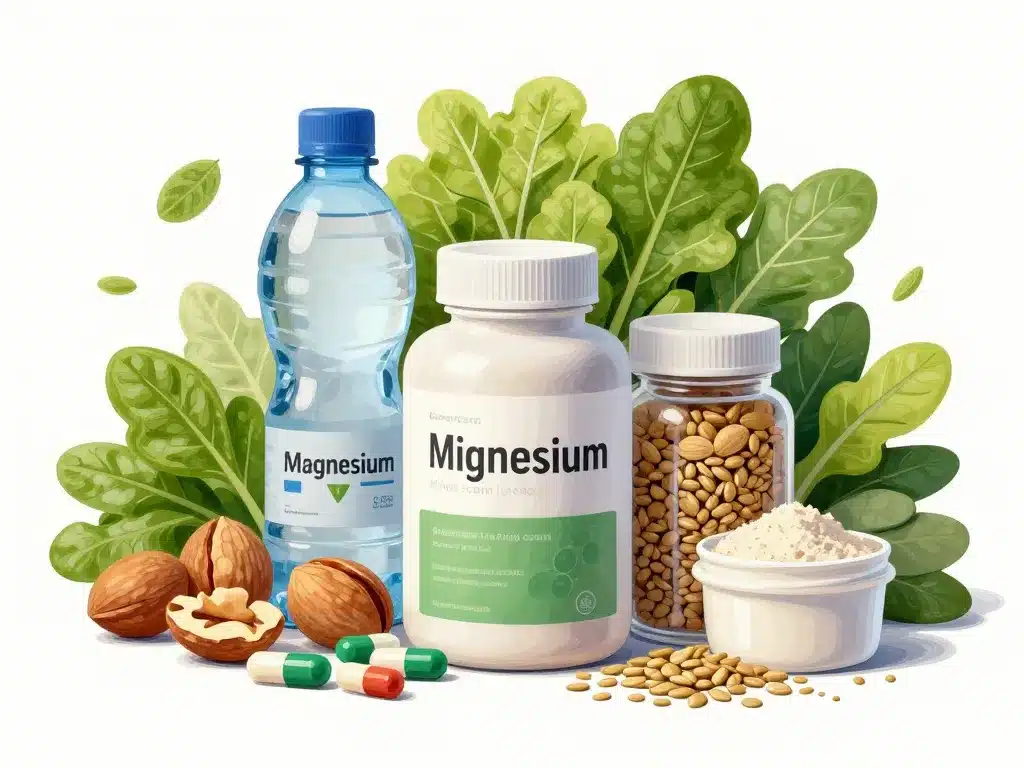 illustration aliments compléments magnésium musculation