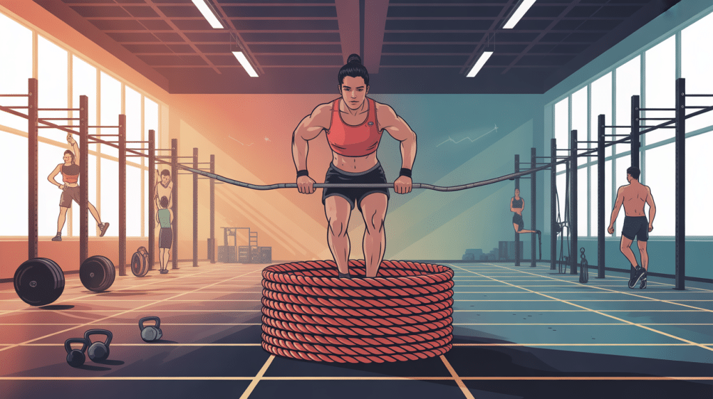 meilleure corde à sauter crossfit illustration box et accessoires