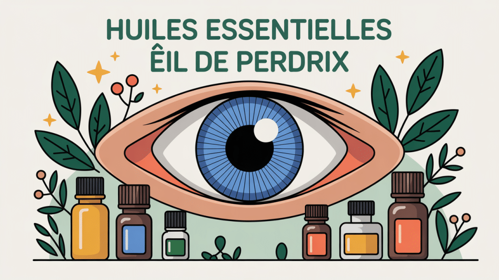 Illustration apaisante oeil de perdrix huiles essentielles