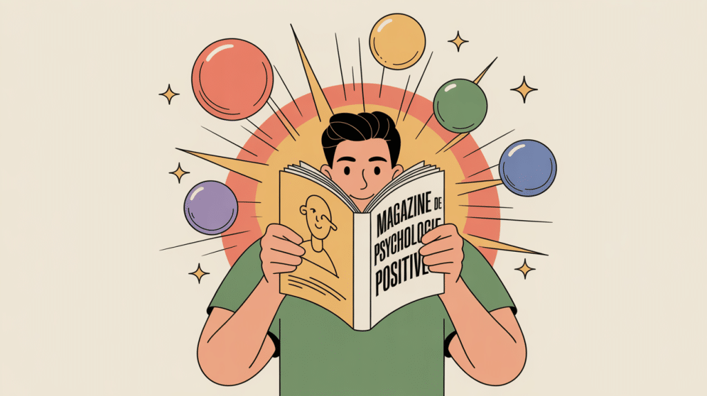 psychologie positive magazine choix bien-être mental illustration