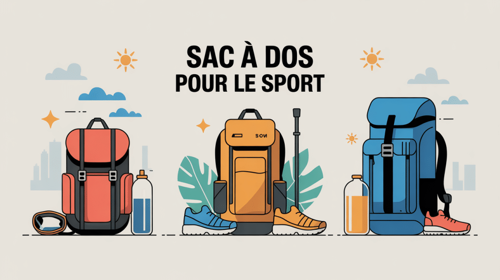 illustration sac a dos pour le sport sélection différents environnements