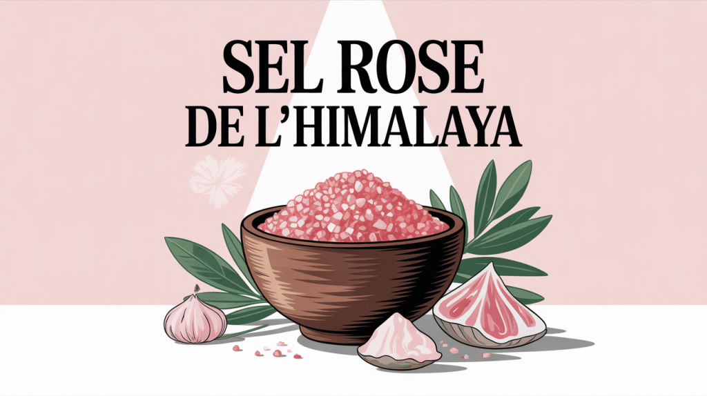 sel rose de l'himalaya danger bol cristaux illustration santé
