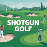 shotgun golf joueurs sur parcours dynamique