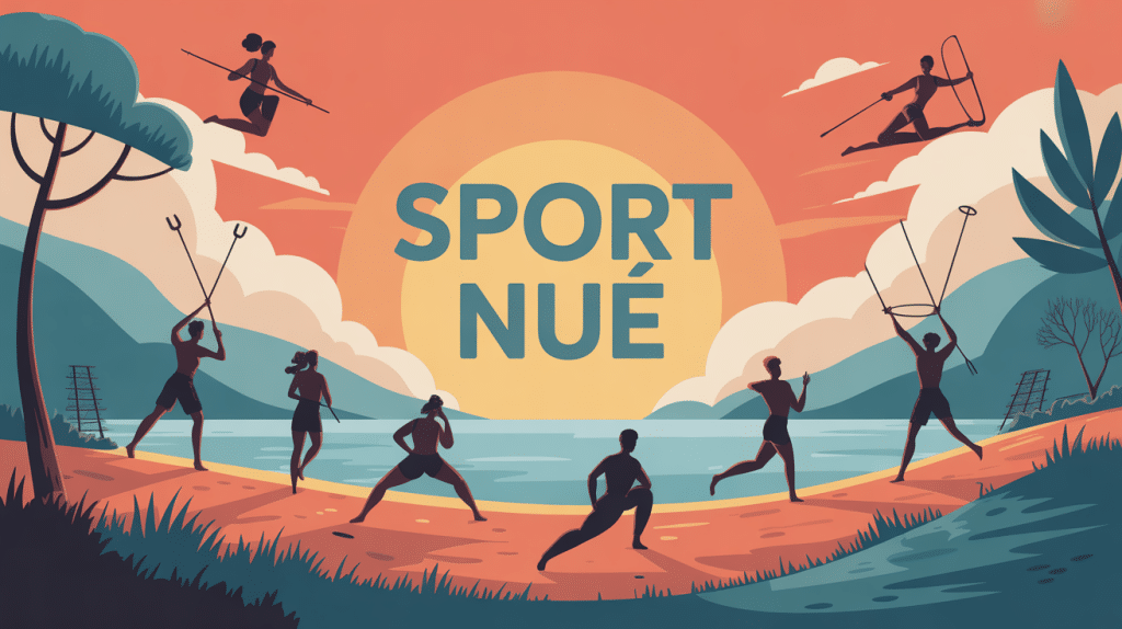 illustration sport nue silhouettes nature mouvement