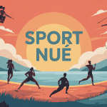 illustration sport nue silhouettes nature mouvement