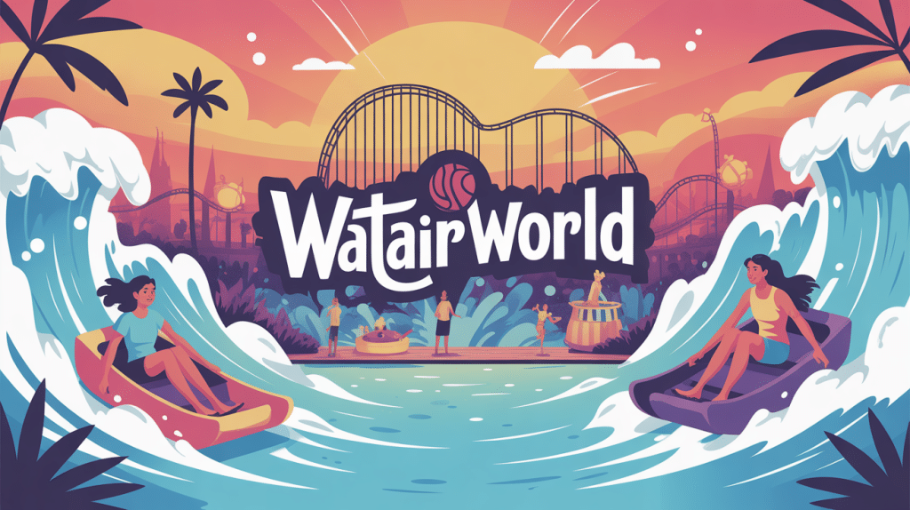 Vue immersive Watairworld illustration parc aquatique