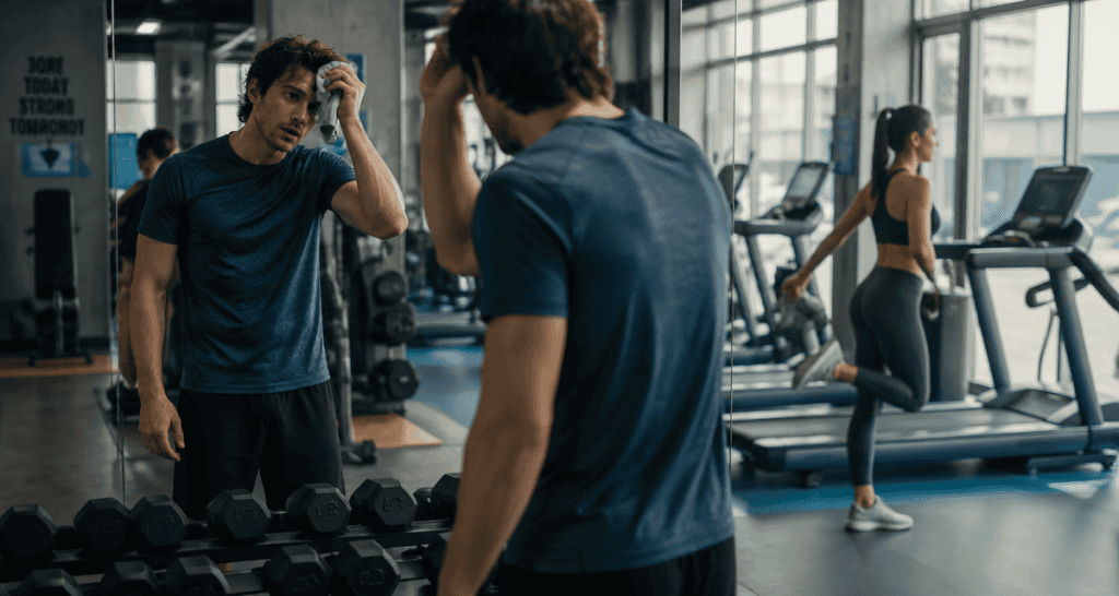 jogging et musculation homme femme salle