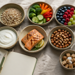 les 7 groupes d aliments tableau bols sur table