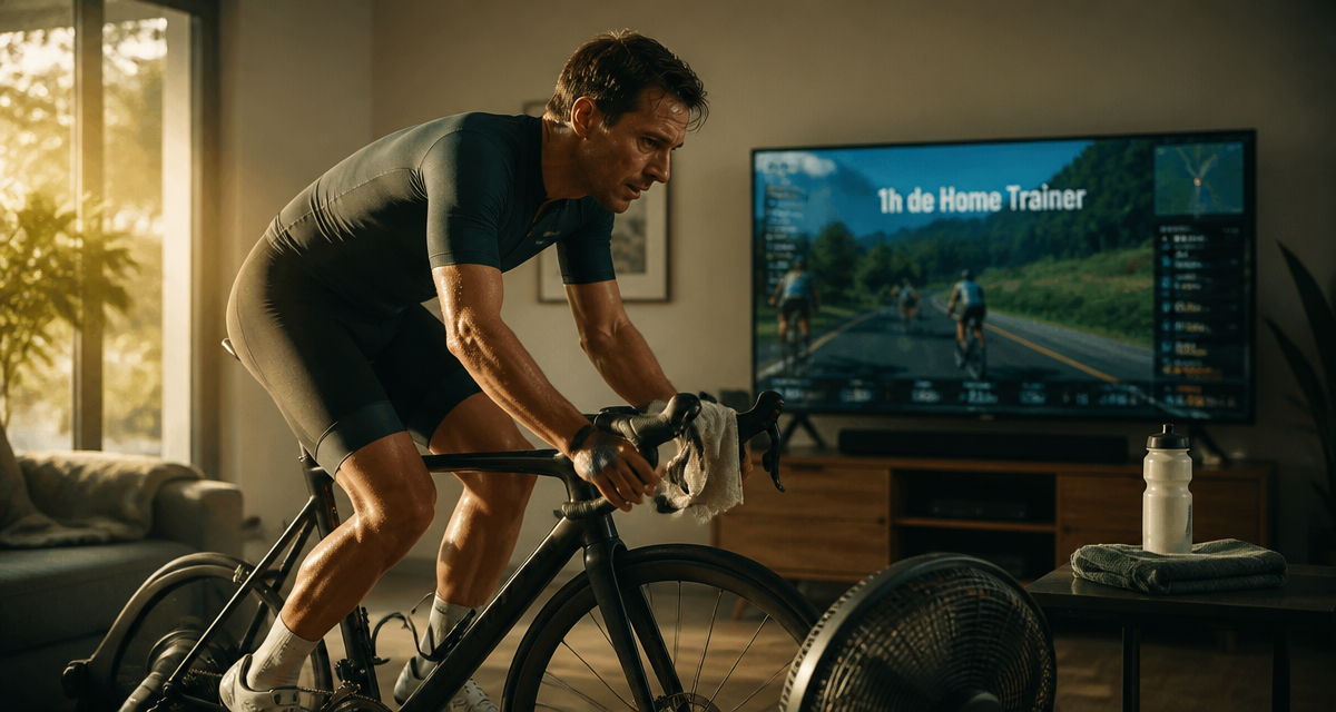 1h de home trainer par jour cycliste salon