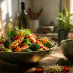 aliments brûle graisse salade et thé vert