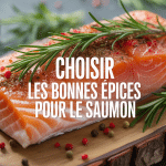 Epices pour saumon sur filet cuit herbes variées