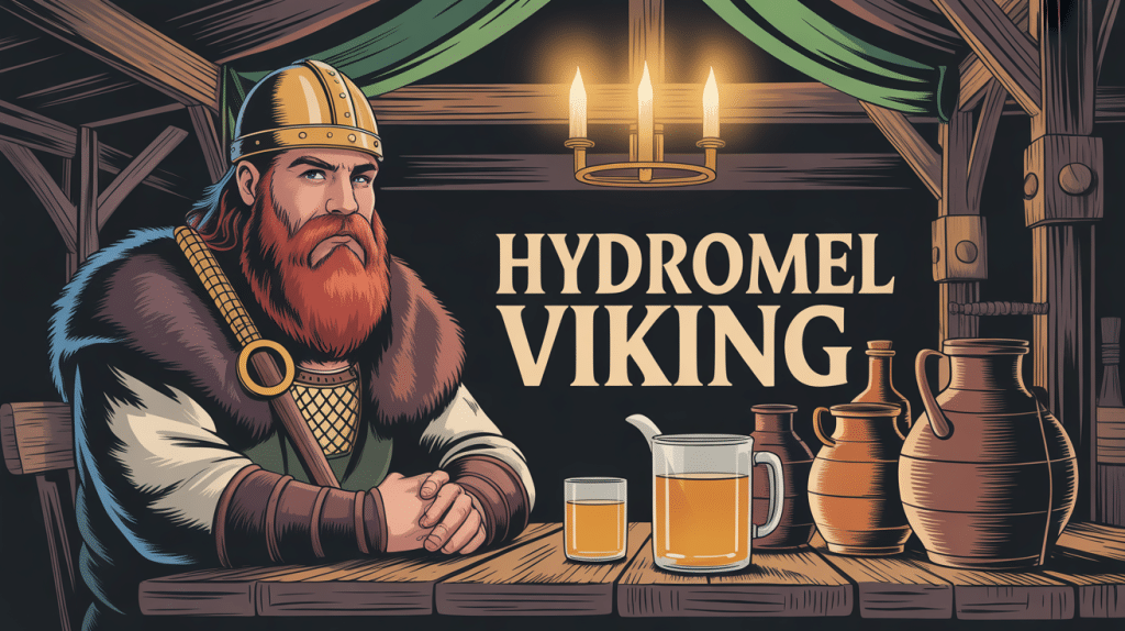 Guerrier nordique avec hydromel viking en taverne