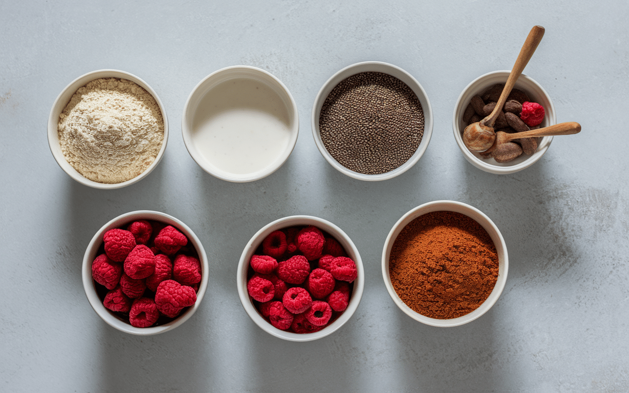 Ingrédients clés pour mug cake proteiné sain